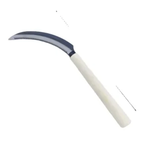 Shrub Grass Harvesting Sickle Garden Tool Stainless Steel Blade Wood Handle 360mm
