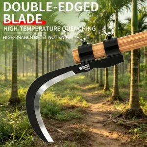 Sickle Manganese Steel Agricultural Branch Cutter Betel Nut Knife for High Branch Pruning