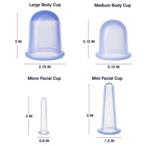 Silicone Cupping Therapy Cups Set Custom Color Vacuum Suction Cups for Face Body Massage OEM Available