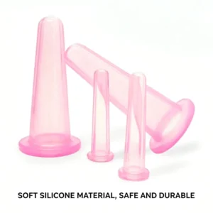 Silicone Cupping Therapy Set Four piece Combination Reusable Vacuum Cups for Lymphatic Drainage Massage Skin Care Compact Easy