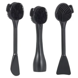 Silicone Facial Cleansing Brush Handheld Face Scrubber for Deep Gentle Exfoliating Double Ended Face Wash Scrub Brush