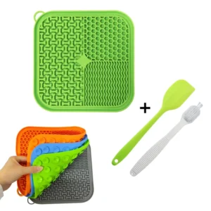Silicone Suction Cups Cat Pet Dog Lick Mat with Spatula