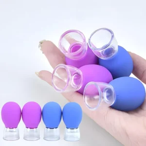 Silicone Vacuum Suction Face Massage Cups Anti Cellulite Lymphatic Therapy Sets for Eyes