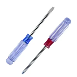 Slot cross 3 5 6mm Screwdriver Red and Blue Transparent Crystal Handle Magnetic Mini Screwdriver