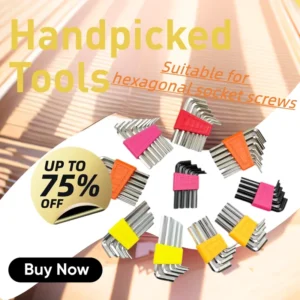 Small Alloy Steel Hex Key 8-Piece and 5-Piece Set Nickel-Plated Blackened Galvanized Bits DIY Allen Key Set