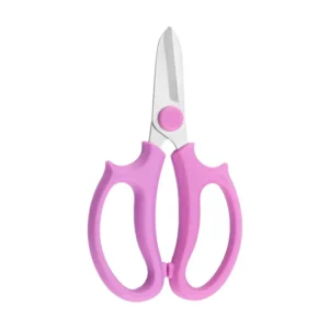 Small Garden Pruning Shears Stainless Steel Serrated Blade Plastic Handle Hand Trimmer Plant Cutter Tijeras Jardin Supplier