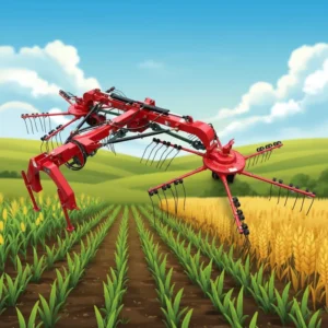 Small Power Rotary Grass Rake Machine 2.5m Integrated Drying and Raking Wheel Lawn Hay Rake Yongyi