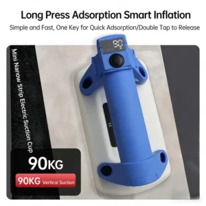 Smart Electric Suction Cup Lifter Heavy Duty Gripping Power With Hanging Holes 93*170mm Rubber Seal Max Load 90KG