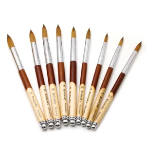 Socheal Pincel Nylon Hair Acrylic Nail Art Brushes Size 2 to Size 24