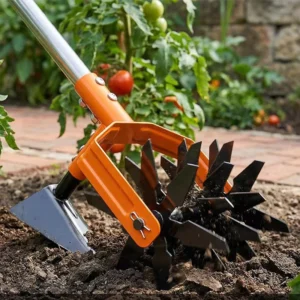 Soil Weeder Farm Steel Hoe Tools Garden Rotary Hand Tiller Cultivator