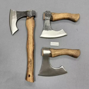 Solid Wood Handle Viking Axe Handmade Wood Split Axe High Carbon Steel Forged Blade Axe Hunting Cutting Chopping Hatchet