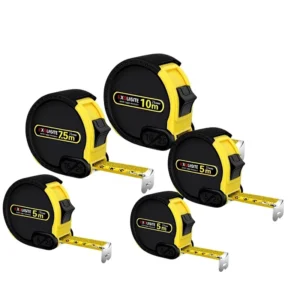 Source Factory China Plastic Coated Steel Tape Measure 5m 7.5m 10m 3 Box Metric Imperial Measuring Tool
