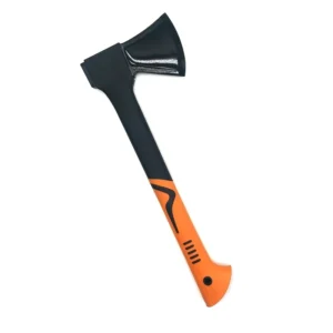 Splitting Head Forged Steel Axe Gerber Type 18″ Fiberglass Grip Hatchet 1000g Felling Axe With Super Sharp Blade for Camping