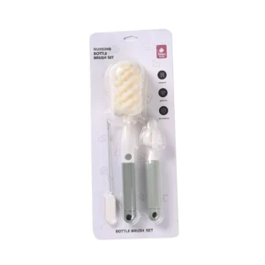 Sponge Bottle Brush Multi function Card Insert Straight Handle Nipple Brush Baby Bottle Cup Cleaning Set
