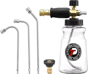 Spray Soap Foam Bottle Pressure Washer Foam Cannon With 3 Different Angled Wands