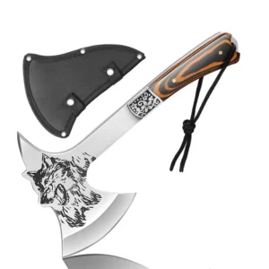 Stainless Steel Axe Head Hatchet Industrial Grade Hiking Camping Outdoor Tool Wooden Handle Sharp Hunting Survival Axes