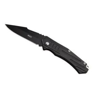 Stainless Steel Blade and Black Handle Folding Pocket Knife for Outdoor Survival Camping Hiking