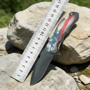 Stainless Steel Folding Knife Hunting Knife Rust resistant Durable Self Defense Knife Small Size Easy to Store