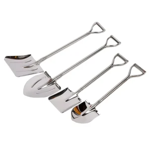Stainless Steel Garden Shovel Conjoined Spade For Agricultural Farming Gardening Outdoor Heavy Duty Use