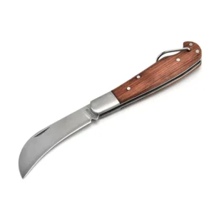 Stainless Steel Grafting Knife with Rosewood Handle Mushroom Knife Outdoor Folding Fruit Knife Customized OEM Support