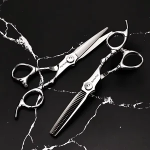 Stainless Steel Hair Cutting Scissors Thinning Shears Kit Professional Barber Hairdressing Texturizing Salon Razor Edge Scissor