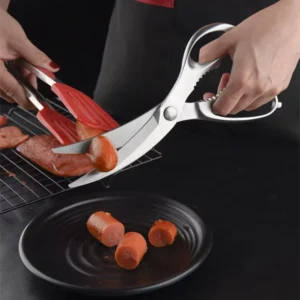 Stainless Steel Kitchen Poultry Shears Non Slip Handle Multi Purpose Scissors for Cutting Chicken Fish Meat Made Korea