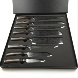 Stainless Steel Knife Set with PAKKA Handles