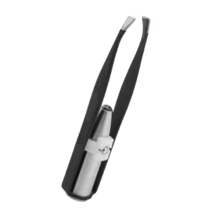 Stainless Steel LED Lighted Eyebrow Tweezer with Slanted Tip for Eyebrow Removal