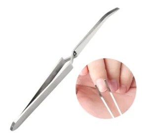 Stainless Steel Nail Art Tweezers Cross Action Multifunctional Manicure Nipper Tools