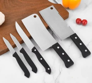 Stainless Steel + PP Kitchen Knives Card Set