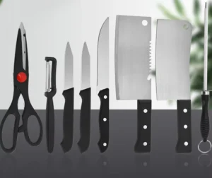 Stainless Steel PP Kitchen Knives Card Set