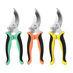 Stainless Steel Pruner Shears Scissors From Manufacturer Sharp Bypass Garden Pruner with Comfortable Plastic Handle