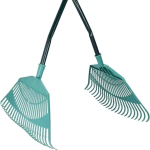 Stainless Steel Rake Extended Manual Leaf Rake for Gardening Leaf Collection and Leaf Raking