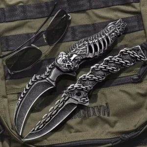 Stainless Steel Relief Folding Knife High Hardness Outdoor Self Defense Camping Tactical Knife