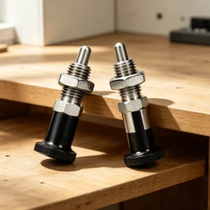 Stainless Steel Retractable Knob Indexing Plunger Fine Threaded Spherical Self Locking Spring Loaded Index Bolt