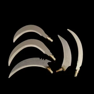 Stainless Steel Sharp Blade 8mm Universal Thread Heavy Duty Sickle Head Wild Fishing Water Plant Scythe Head