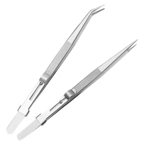 Stainless Steel Tweezers Locking Jewelry Tweezer Slide Lock Precision Tweezer for Jewelry Making DIY Crafts Hobby Lab
