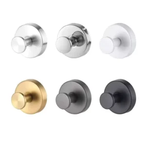 Stainless Steel Vacuum Suction Cup Single Tier Hooks for Bathroom Kitchen & Living Room Modern Design