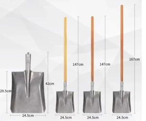 Steel Carbon Square Garden Shovel Spade for Farming and Travel Tool