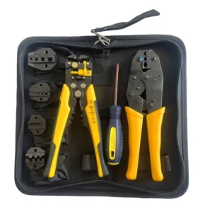 Steel Electrical Hand Crimping Tool Set Wire Crimper Plier 4 Jaws Multifunctional Wire Stripper OEM Industrial Grade 14mm