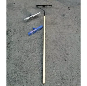 Steel Garden Heavy Duty Carbon Steel Garden Rake Wooden Q