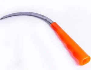 Steel Grass Tooth Sickle With Wooden Handle