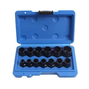 Steel Impact Damaged Bolt Nut Remover Extractor Socket Tool Set Removal Twist Socket Wrench Sliding Screw Extractor Case OEM ODM
