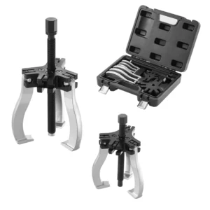 Steel Silver Gear Puller Set for Auto Repair Use 3-Jaw & Reversible Jaws 3″ and 7″ Mini Spread Flywheel/Bearing Removal Tool