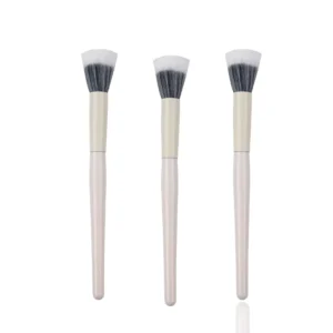 Stippling Blush Double layer Blending Brush Large Milky White Synthetic Hair Wooden Handle Face Concealer Eye Factory