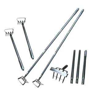 Stirrup Hoe Hand Tool Weed Puller with Adjustable Handle Heavy Duty Grass Weeder for Weeding Soil Loosening