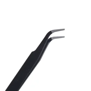 Straight and Curved Tip Stainless Steel Tweezers for Eyelash Extensions and Nail Art Sticker Rhinestone Acrylic Gel Nail DIY