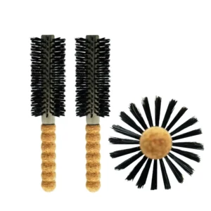Styling Hair Brushes Roller Round Professional Barber Aluminum Dressing Comb Boar Bristle Wood Brush