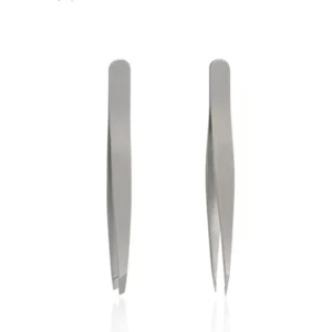 Super High Quality Stainless Steel Slanted Eyebrow Tweezers Ultra Thinner Tip Pointed Tweezers