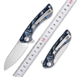 Survival Chinese VG10 Steel Sandwashing Blade Black with Blue G10 Handle Blank for Self Defense